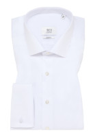 Camicia Eterna SLIM FIT TWILL bianco con Kent collar in taglio stretto