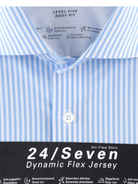 OLYMP Slim Fit Hemd Dunkelblau Kent Jersey - Ansicht 1