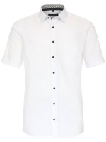 Chemise CasaModa COMFORT FIT UNI POPELINE blanc avec col Kent en coupe classique