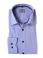 Camicia Marvelis COMFORT FIT UNI POPELINE azzurro con Nuovo Kent collar in taglio classico