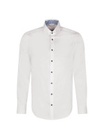 Camicia Seidensticker SLIM TWILL bianco con Nuovo Kent collar in taglio stretto