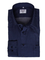 Marvelis Hemd MODERN FIT UNI POPELINE dunkelblau mit New Kent Kragen in moderner Schnittform