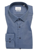 Eterna Hemd SLIM FIT UNI STRETCH mittelblau mit Kent Kragen in schmaler Schnittform