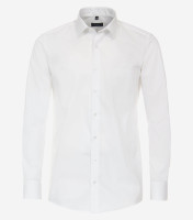 Camicia Redmond COMFORT FIT UNI POPELINE bianco con Kent collar in taglio classico