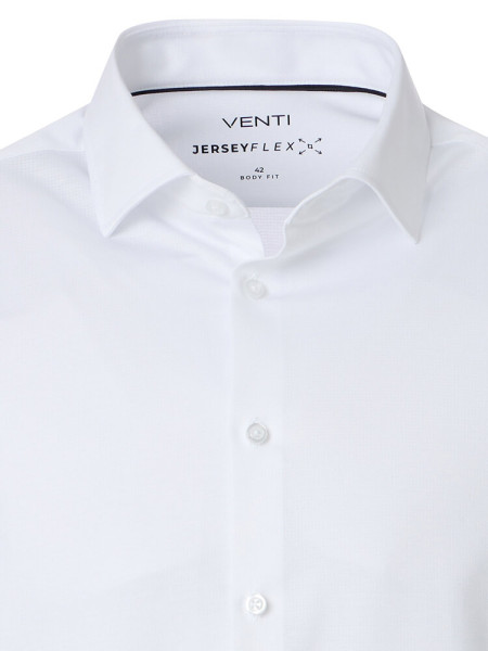 VENTI Comfort Fit Hemd Weiß Kent Jersey - Ansicht 1