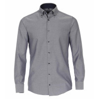 Camicia Venti MODERN FIT STRUTTURA blu medio con Button Down collar in taglio moderno