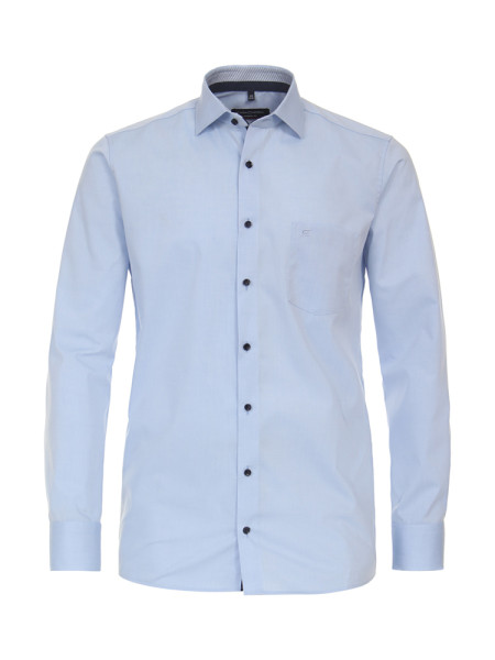 Chemise CasaModa MODERN FIT UNI POPELINE bleu clair avec col Kent en coupe moderne