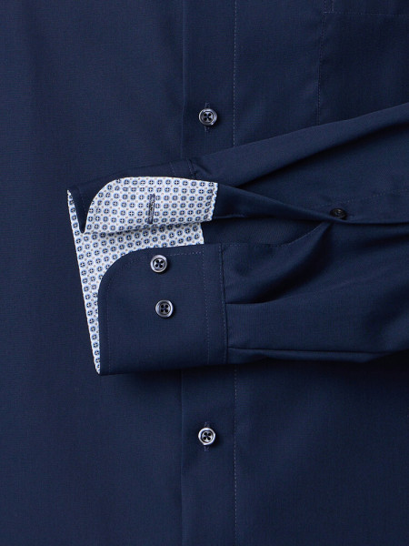 VENTI Comfort Fit Hemd Dunkelblau Kent Popeline - Ansicht 2