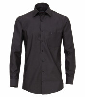 Chemise CASAMODA COMFORT FIT UNI POPELINE anthracite avec col Kent en coupe classique