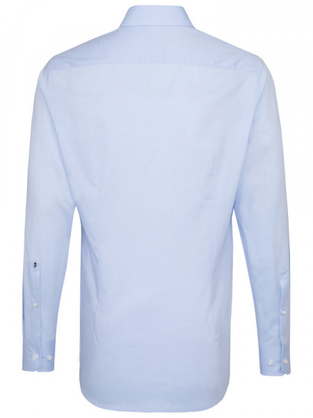 SEIDENSTICKER Tailored Fit Hemd Hellblau Business Kent Popeline