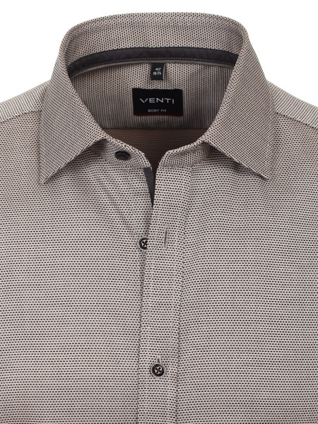 VENTI Slim Fit Hemd Hellbraun Kent Easy Care  - Ansicht 1