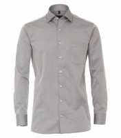 Camicia CasaModa COMFORT FIT TWILL antracite con Kent collar in taglio classico