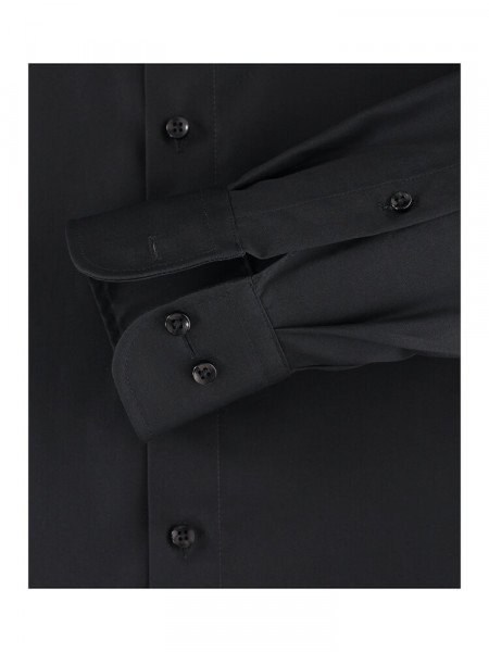 CASAMODA Comfort Fit Hemd Schwarz Kent Popeline - Ansicht 2