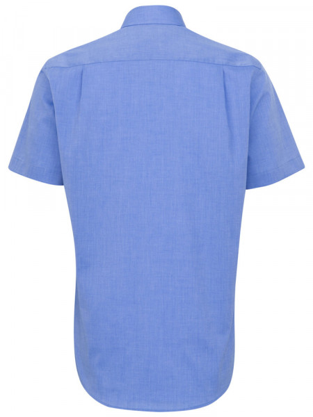 SEIDENSTICKER Regular Fit Hemd Mittelblau Business Kent Fil à Fil