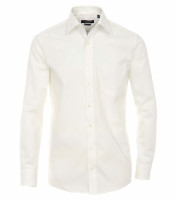 Camicia CASAMODA COMFORT FIT UNI POPELINE beige con Kent collar in taglio classico