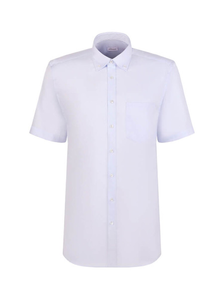 SEIDENSTICKER Regular Fit Hemd Hellblau Button-Down Struktur