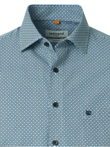 REDMOND Regular Fit Hemd Hellblau Kent Print - Ansicht 1