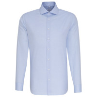 Camicia Seidensticker SLIM FIT BELLE OXFORD azzurro con Spread Kent collar in taglio stretto