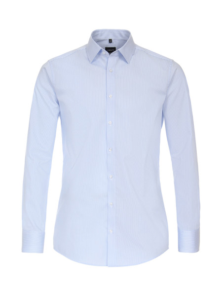 Camicia Venti MODERN FIT UNI POPELINE azzurro con Kent collar in taglio moderno