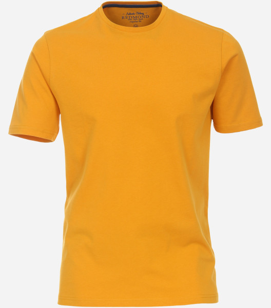 Maglietta Redmond REGULAR FIT JERSEY giallo con Collo rotondo collar in taglio classico