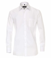 Camicia CASAMODA COMFORT FIT UNI POPELINE bianco con Kent collar in taglio classico