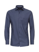 Camicia CASAMODA MODERN FIT UNI POPELINE blu scuro con Kent collar in taglio moderno