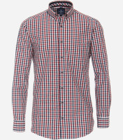 Redmond Hemd REGULAR FIT DOBBY rot mit Button Down Kragen in klassischer Schnittform