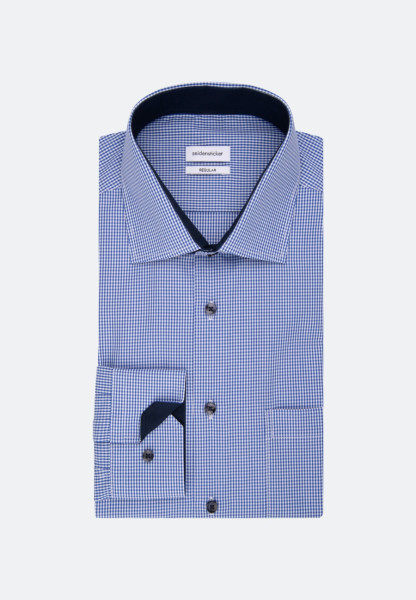 Camicia Seidensticker REGULAR FIT UNI POPELINE azzurro con Business Kent collar in taglio classico
