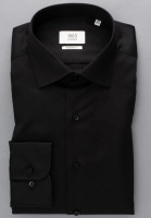 Camicia Eterna MODERN FIT TWILL nero con Kent classico collar in taglio moderno