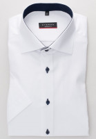 Chemise Eterna MODERN FIT BEAUX OXFORD blanc avec col Classic Kent en coupe moderne