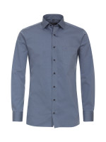 Chemise CasaModa MODERN FIT UNI POPELINE bleu moyen avec col Kent en coupe moderne