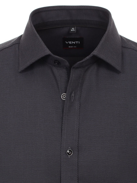 VENTI Slim Fit Hemd Anthrazit Kent Easy Care  - Ansicht 1