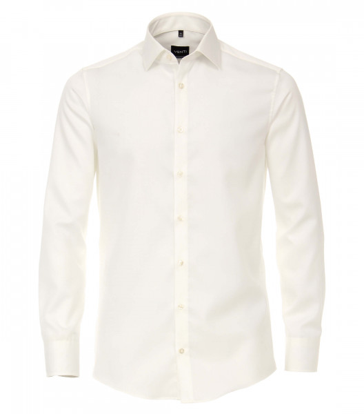 Camicia Venti MODERN FIT UNI POPELINE beige con Kent collar in taglio moderno