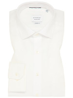 Camicia Eterna COMFORT FIT UNI POPELINE beige con Kent collar in taglio classico
