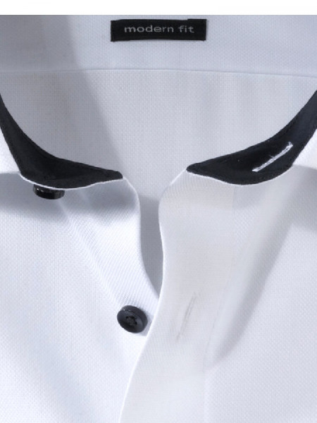 OLYMP Regular Fit Hemd Weiß Global Kent Struktur - Ansicht 1