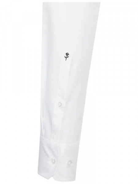 SEIDENSTICKER Tailored Fit Hemd Weiß Business Kent Struktur - Ansicht 1