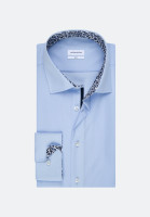 Camicia Seidensticker SLIM FIT UNI POPELINE azzurro con Business Kent collar in taglio stretto