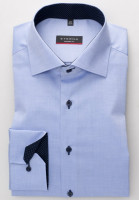 Camicia Eterna MODERN FIT BELLE OXFORD azzurro con Kent classico collar in taglio moderno