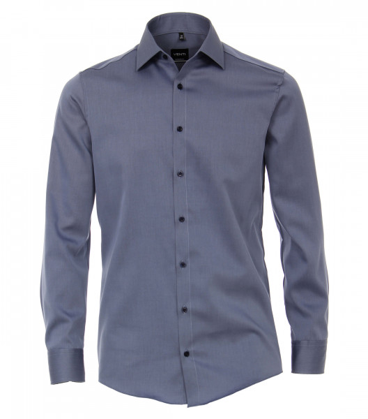 Camicia Venti MODERN FIT UNI POPELINE blu scuro con Kent collar in taglio moderno