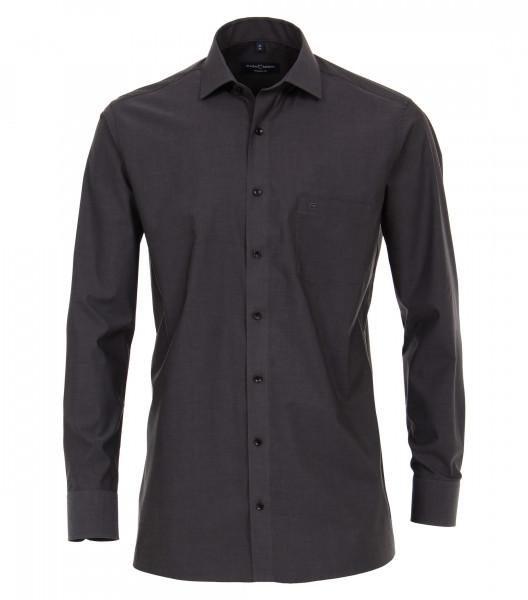 Camicia CASAMODA MODERN FIT UNI POPELINE antracite con Kent collar in taglio moderno