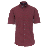 Redmond Hemd REGULAR FIT UNI POPELINE rot mit Button Down Kragen in klassischer Schnittform