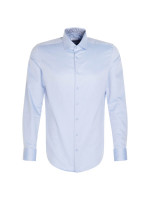 Camicia Seidensticker SLIM TWILL azzurro con Nuovo Kent collar in taglio stretto