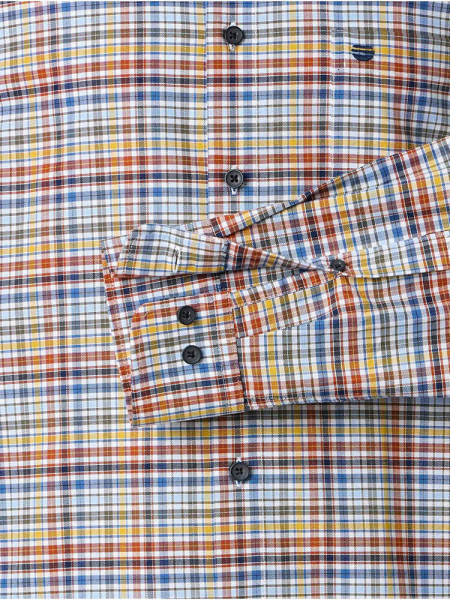 REDMOND Comfort Fit Hemd Rot Button-Down Fein Oxford - Ansicht 2