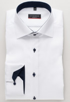 Camicia Eterna MODERN FIT BELLE OXFORD bianco con Kent classico collar in taglio classico