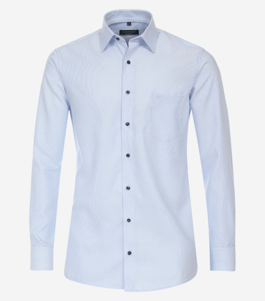 Camicia CasaModa COMFORT FIT STRUTTURA azzurro con Kent collar in taglio classico