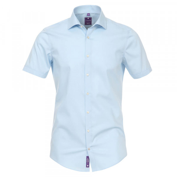 Redmond SLIM FIT Hemd UNI STRETCH hellblau mit Kent Kragen in schmaler Schnittform