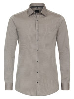 Camicia Venti BODY FIT STRUTTURA beige con Kent collar in taglio moderno