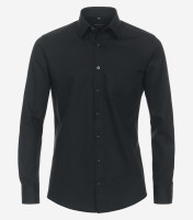 Camicia Redmond MODERN FIT TWILL nero con Kent collar in taglio moderno