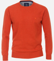 Redmond Pullover REGULAR FIT STRICK orange mit Rundhals Kragen in klassischer Schnittform