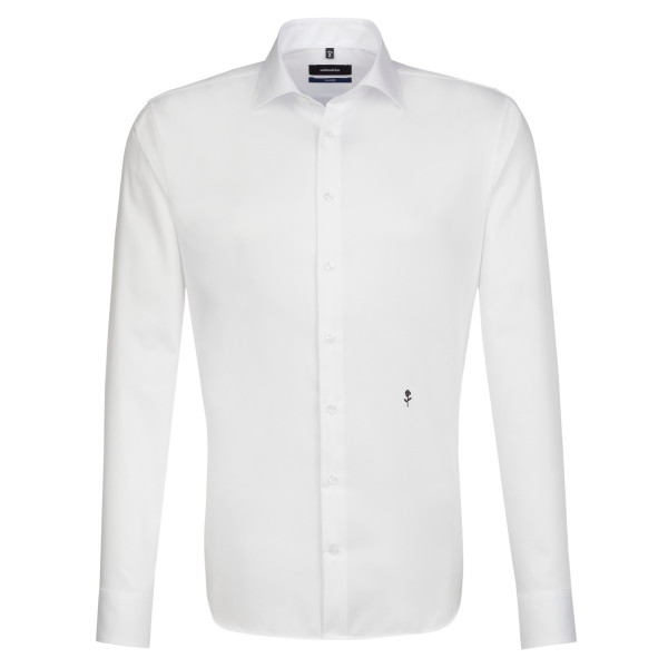 Camicia Seidensticker SHAPED ORIGINAL bianco con Business Kent collar in taglio moderno